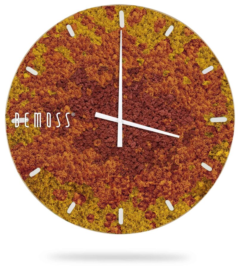 Moosuhr BEMOSS® SPLASH Sienna mit Ziffernblatt