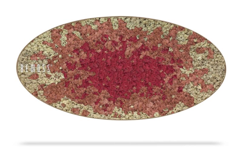 Moosbild Ellipse BEMOSS® SPLASH Pink