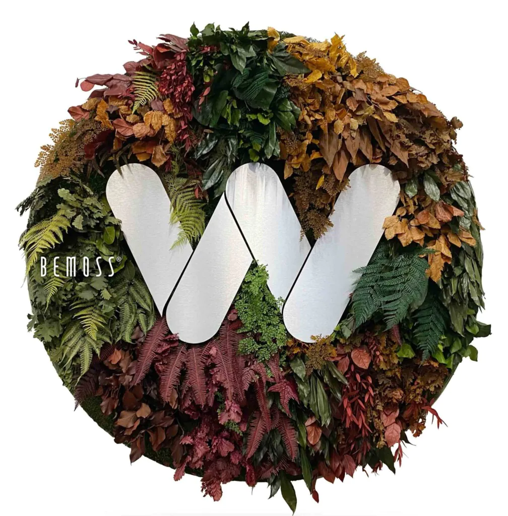 Machové logo bemoss rastliny kruh